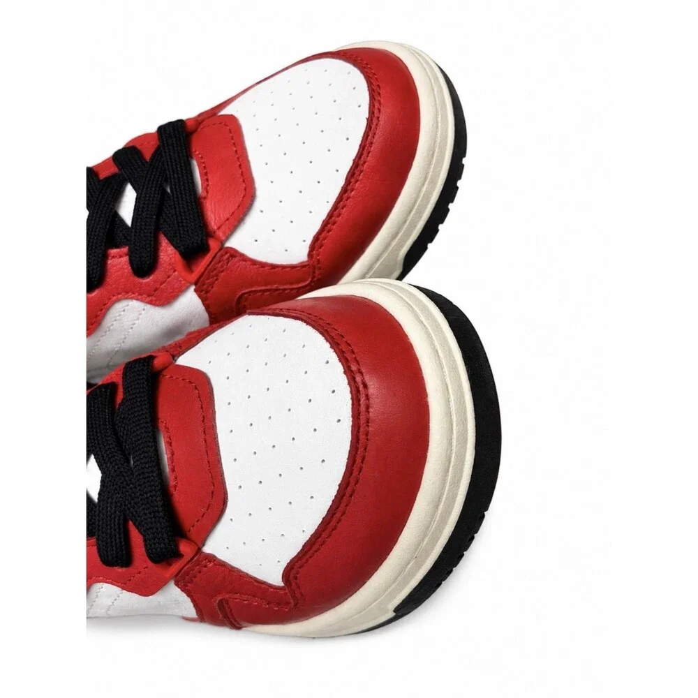 Steve Madden Women's Everlie Red White Leather Sneakers Size 9M New in Box